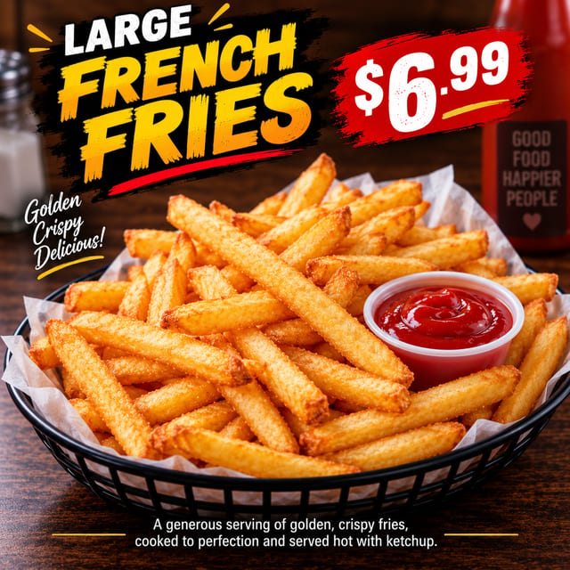 French fries - Large.