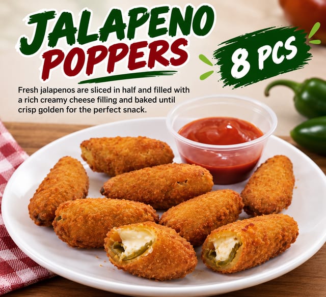 Jalapeno Poppers 8 Pcs.