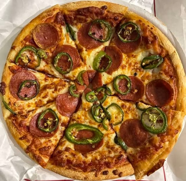 Hot pepper Pizza.