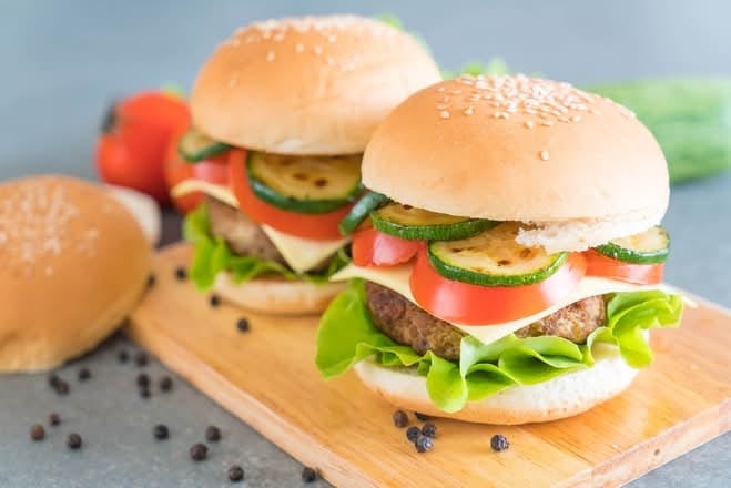 California Veggie Burger Salad.