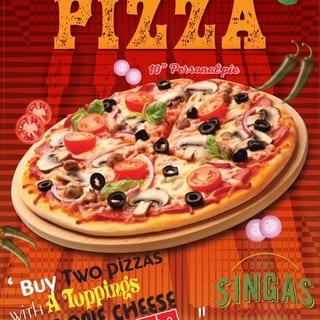 Buy 2 Pizza W/ Toppings get 1 Cheese Pizza Free