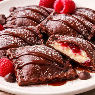 Chocolate Strawberry Cheesecake Ravioli