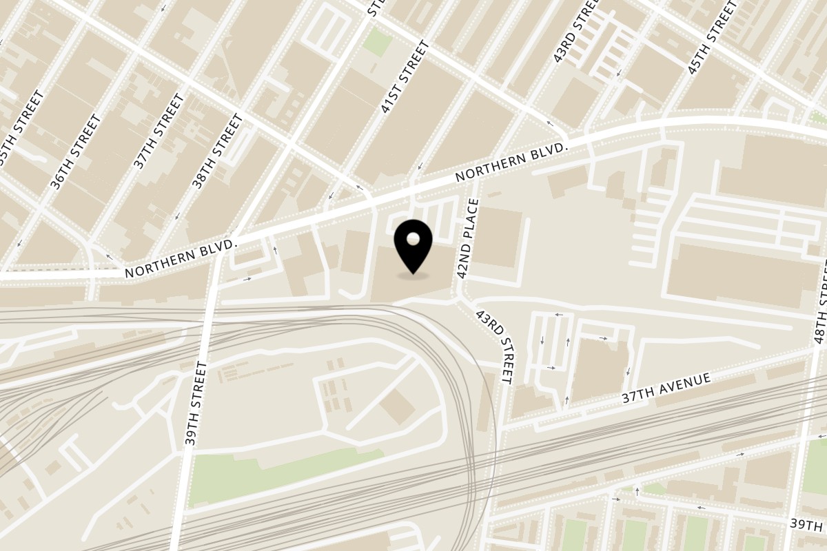 Map showing the location of Singas Famous Pizza Long Island City on 42-02 Northern Blvd in Long Island City